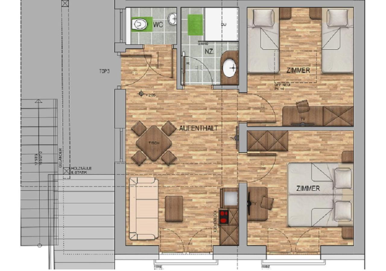 Apartmenthaus Strasswirt De Luxe Tröpolach Exteriör bild