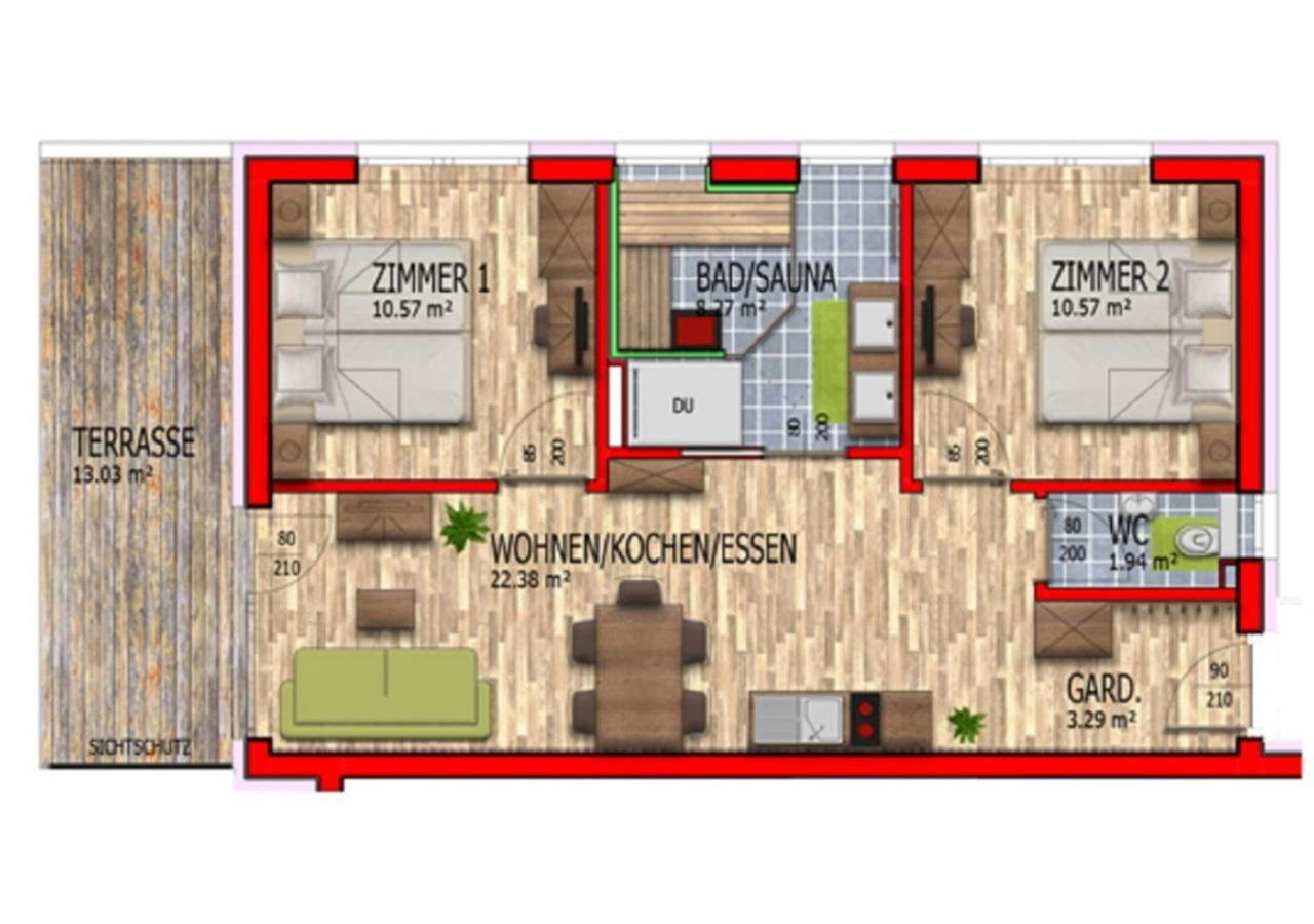 Apartmenthaus Strasswirt De Luxe Tröpolach Exteriör bild